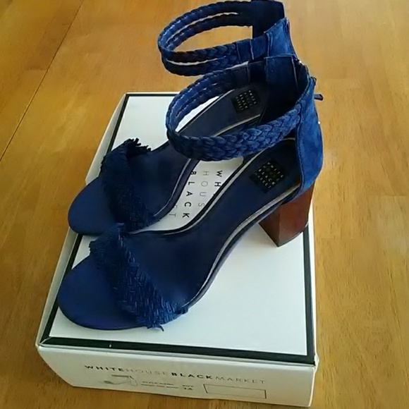 White House Black Market Shoes - SALE! WHBM MARGOT DEEP MARINE 7.5 Heel